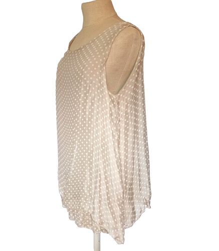 Damen chiffon top beige - top,