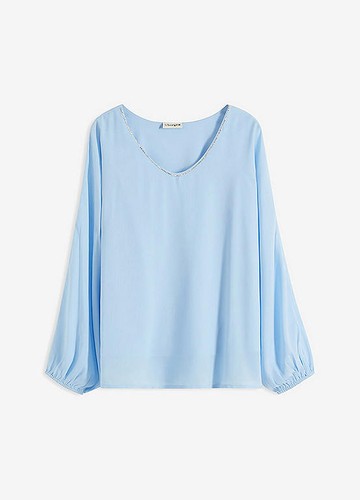 Chiffon tunika 36 hellblau - gr.,