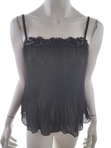 Y2k party top schwarz chiffon - y2k,