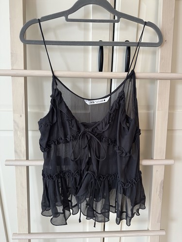 Zara chiffon top rüschen - zara,