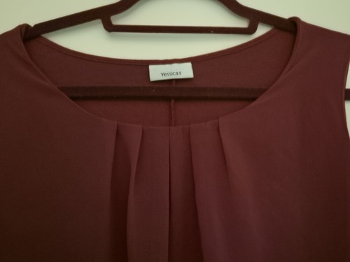 Top mit chiffon einsatz - top,