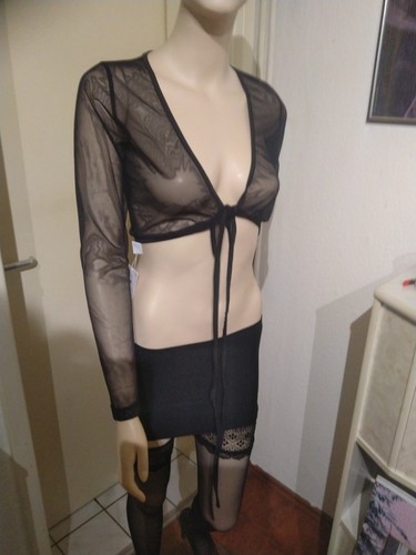 Chiffonbluse cropped top - cropped,