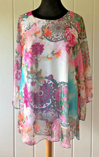 Lea curve bluse - curve, 3/4