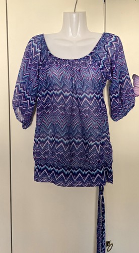 Chiffon top tunika - tunika, lila