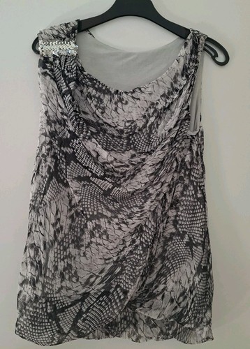 ärmelloses jersey chiffon - jersey-chiffon, top