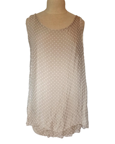 Damen chiffon top - top, beige