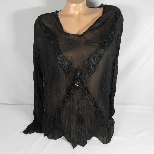 Damen chiffon crash - , bluse