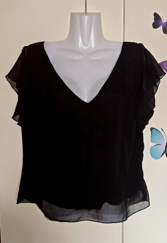 Elegante chiffon bluse top - chiffon, bluse,