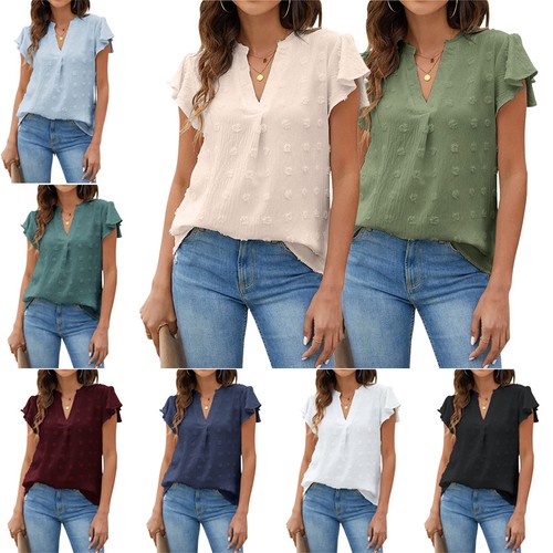 Damen neck kurzarm - damen, v-neck
