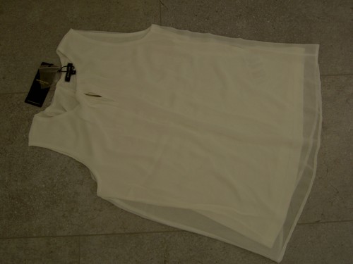 Chiffon top creme - chiffon-top, creme-weiß