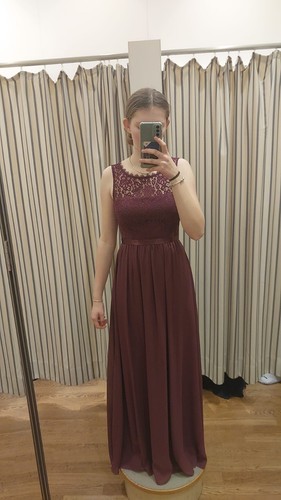 Maxi abendkleid weinrot - abendkleid,