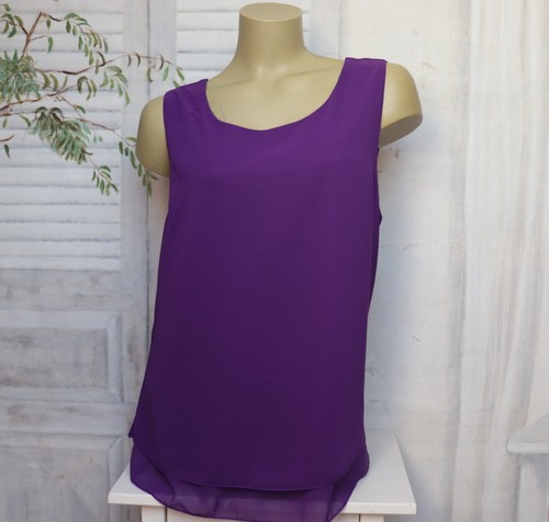 Lila lagen chiffon blusen - lagen,