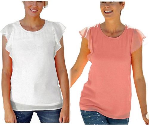 Marken chiffon bluse mit - chiffon,