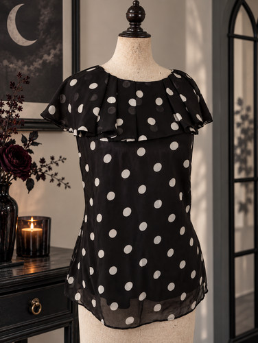 Vintage polka dot chiffon - vintage,
