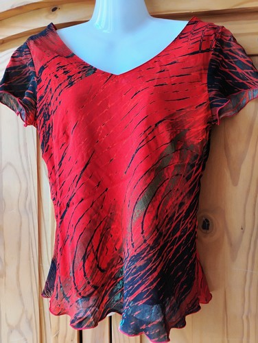 Schicke chiffonstoffbluse - schicke,