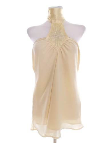 Y2k glam top gelb - top, chiffon